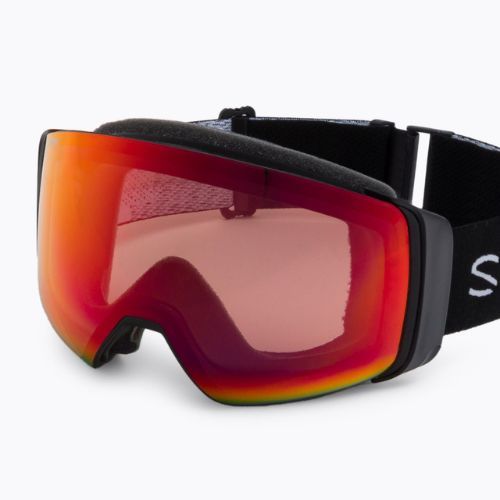 Smith 4D Mag black/chromapop photochromic red mirror ski goggles M00732