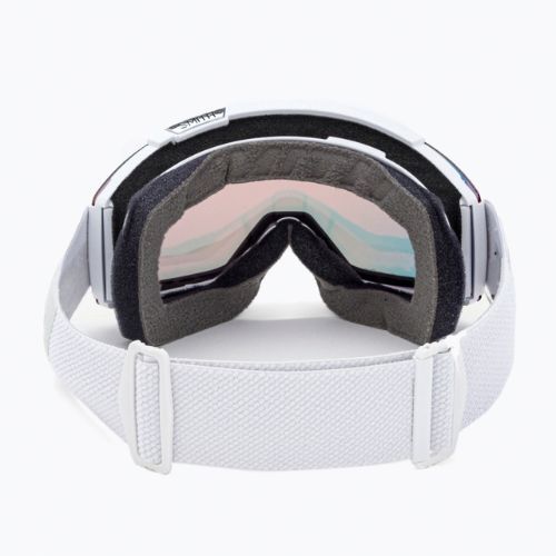 Smith Squad white vapor/chromapop photochromic red mirror ski goggles M00668
