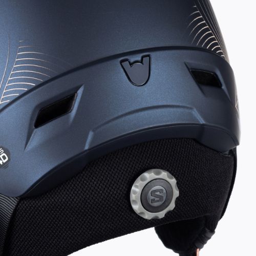 Women's ski helmet Salomon Icon LT Visor Photo Sigma S1-S3 navy blue L41529800