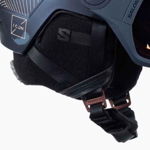 Women's ski helmet Salomon Icon LT Visor Photo Sigma S1-S3 navy blue L41529800