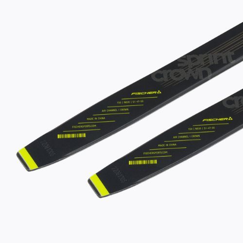 Fischer Sprint Crown + Tour Step-In children's cross-country skis black and yellow NP63019V