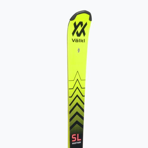 Children's downhill ski Völkl Racetiger JR Pro + 7.0 VMotion JR yellow/black 122467/6262T1.VA