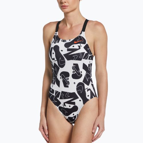 Nike Multiple Print Fastback Women's One-Piece Swimsuit Black NESSC050-001