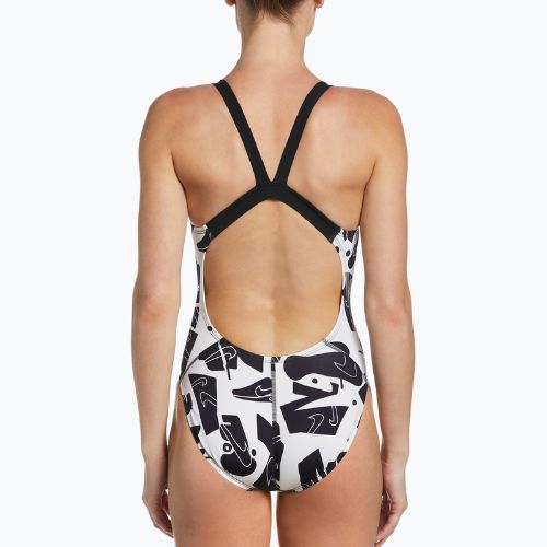 Nike Multiple Print Fastback Women's One-Piece Swimsuit Black NESSC050-001