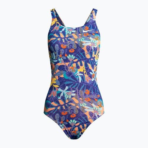 Women's one-piece swimsuit Nike Multiple Print Fastback purple NESSC050-593