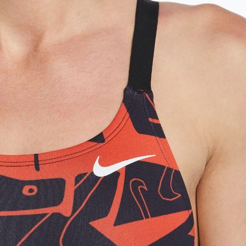 Women's one-piece swimsuit Nike Multiple Print Fastback orange NESSC050-631