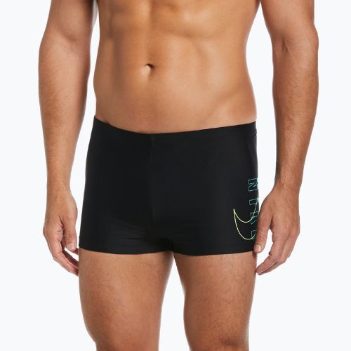 Men's Nike Reflect Logo Square Leg swim boxers black NESSC583-001
