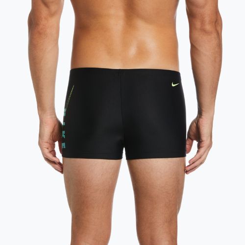 Men's Nike Reflect Logo Square Leg swim boxers black NESSC583-001