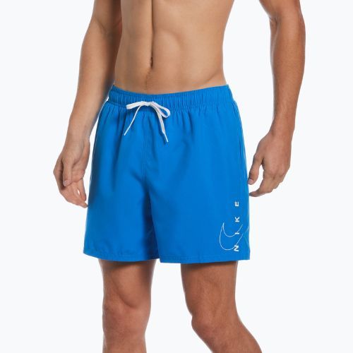 Men's Nike Swoosh Break 5" Volley swim shorts blue NESSC601-458