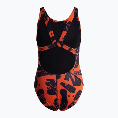 Nike Multiple Print Fastback Children's One-Piece Swimsuit Orange NESSC760-631