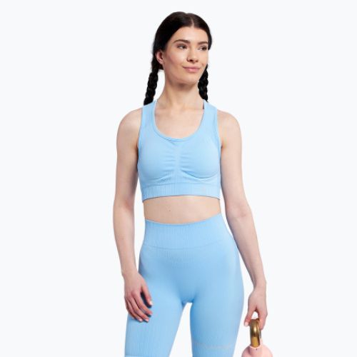 Gym Glamour Push Up Baby Blue 406 406 fitness bra