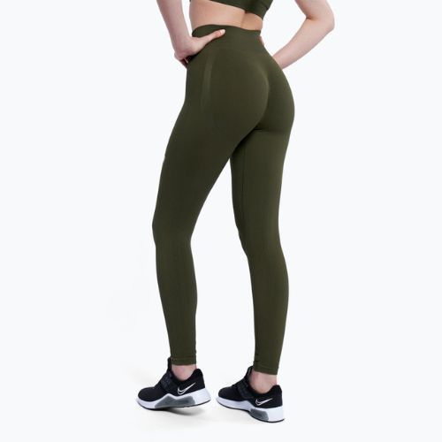 Women's workout leggings Gym Glamour Push Up Khaki 399