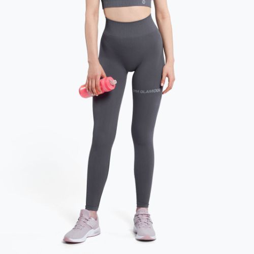 Women's training leggings Gym Glamour Push Up Grey 400
