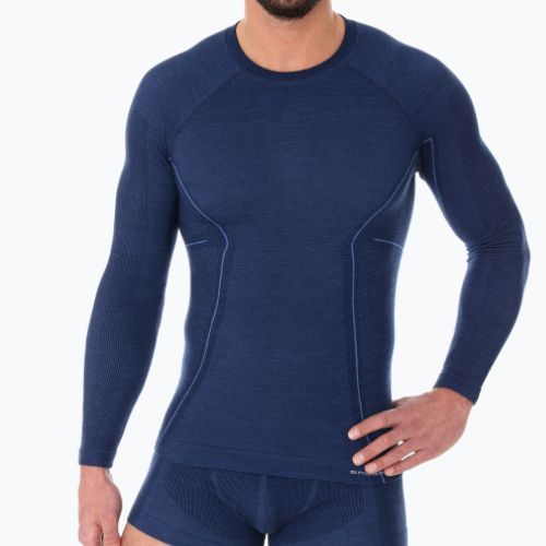 Men's thermal active sweatshirt Brubeck Active Wool navy blue