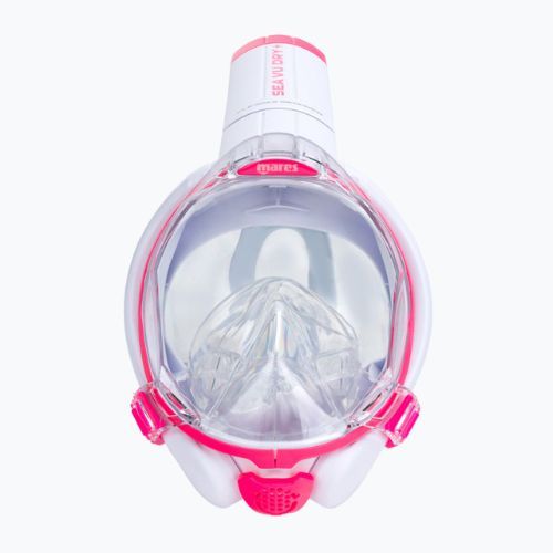 Mares Sea VU Dry + pink and white diving mask 411260