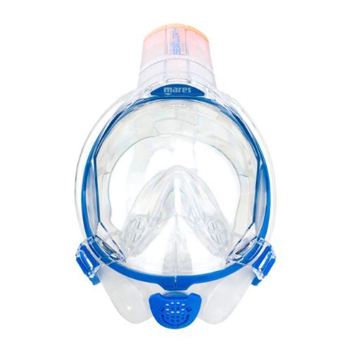 Mares Sea VU Dry + blue/clear diving mask 411260