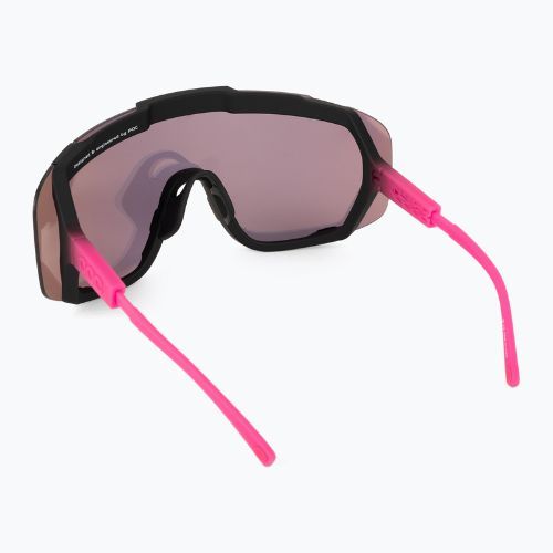 Bicycle goggles POC Devour fluo pink/uranium black translucent/clarity road gold