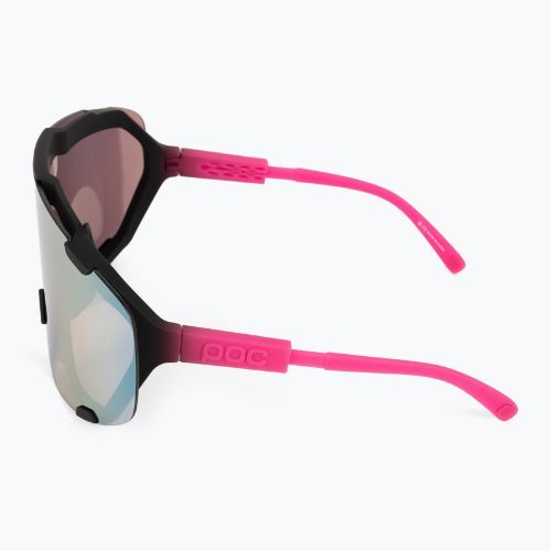 Bicycle goggles POC Devour fluo pink/uranium black translucent/clarity road gold