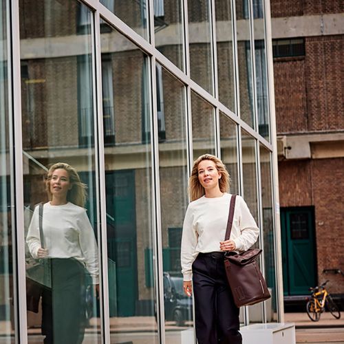 Basil Bloom City Shopper brown bike rack bag B-18370