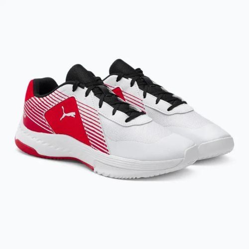 PUMA Varion Jr children's volleyball shoes white and red 106585 07
