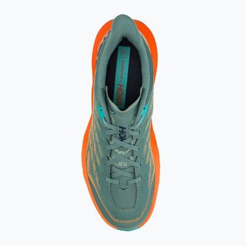 HOKA Speedgoat 5 men's running shoes green-orange 1123157-TMOR
