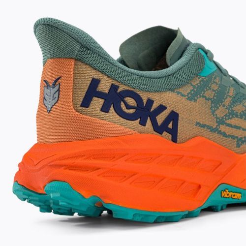 HOKA Speedgoat 5 men's running shoes green-orange 1123157-TMOR
