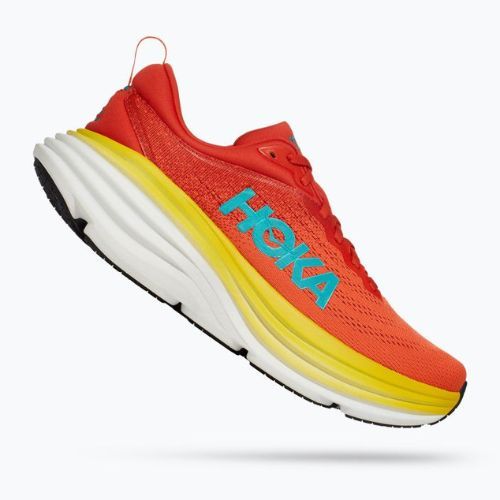 HOKA Bondi 8 men's running shoes red 1123202-RAFL