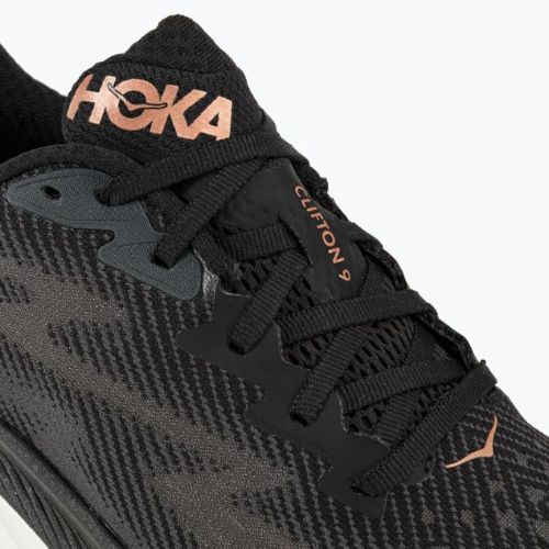 Women's running shoes HOKA Clifton 9 black 1127896-BCPPR