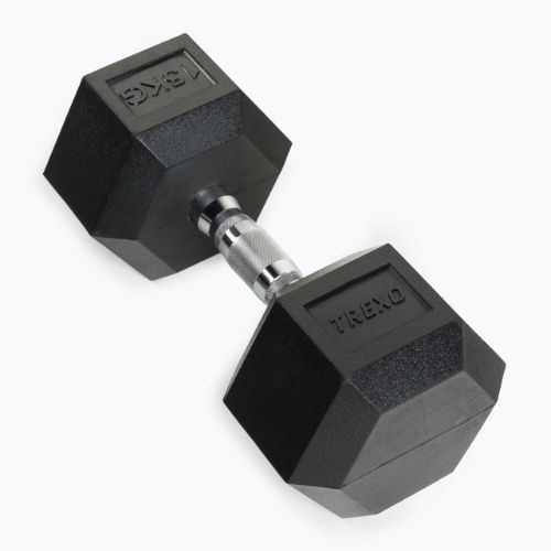 XTREXO Hex HXD150 rubberised dumbbell 15 kg