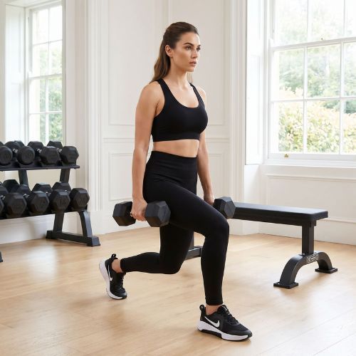 XTREXO Hex HXD150 rubberised dumbbell 15 kg
