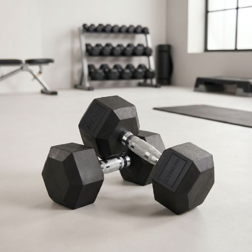 XTREXO Hex HXD200 20 kg rubberised dumbbells