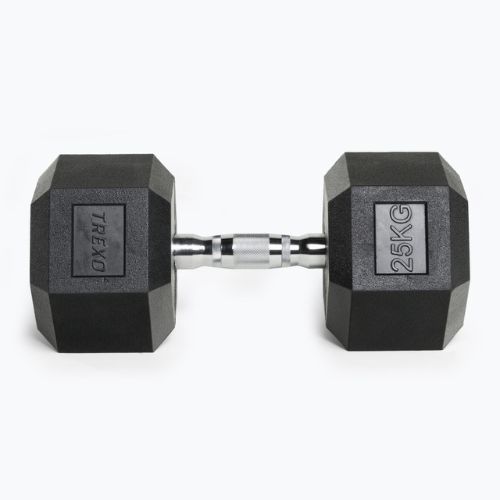 XTREXO Hex HXD250 rubberised dumbbell 25 kg