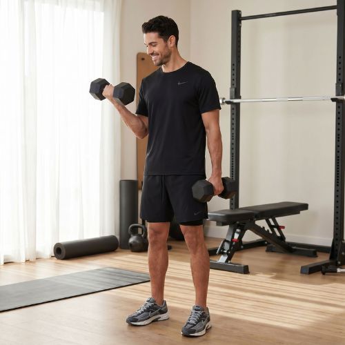 XTREXO Hex HXD75 rubberised dumbbell 7.5 kg