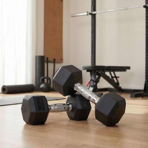 XTREXO Hex HXD75 rubberised dumbbell 7.5 kg