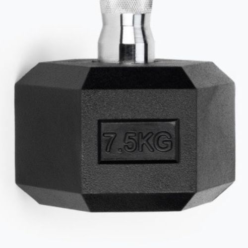 XTREXO Hex HXD75 rubberised dumbbell 7.5 kg