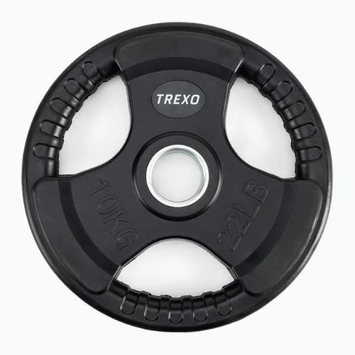 XTREXO black rubberised cast iron weight RW10 10 kg
