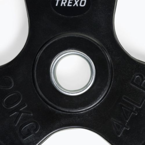 XTREXO black rubberised cast iron weight RW20 20 kg