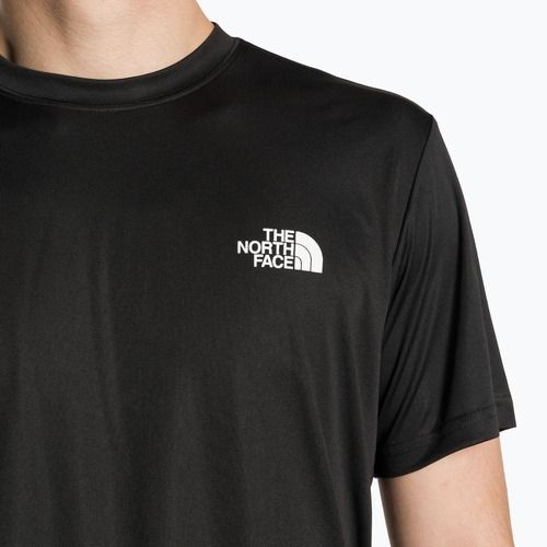 The North Face Reaxion Red Box men's trekking t-shirt black and white NF0A4CDWKY41