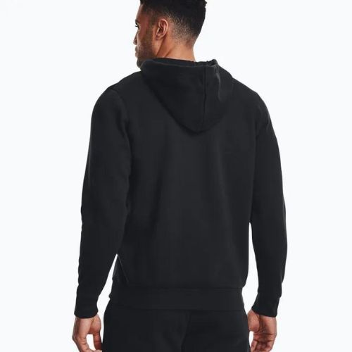 Under Armour Essential Fleece Full Zip Hood Men's Training Sweatshirt Black 1373881