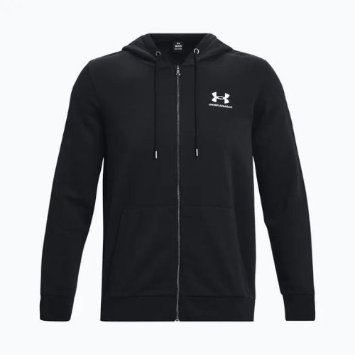 Under Armour Essential Fleece Full Zip Hood Men's Training Sweatshirt Black 1373881