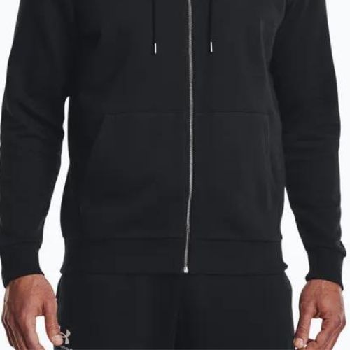 Under Armour Essential Fleece Full Zip Hood Men's Training Sweatshirt Black 1373881