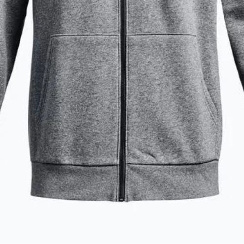 Men's Under Armour Essential Fleece Full Zip Hood Training Sweatshirt Grey 1373881