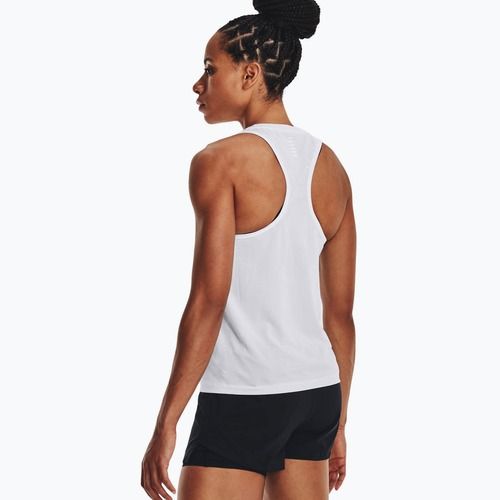 Under Armour women's running shirt Seamless Stride Singlet white 1375697