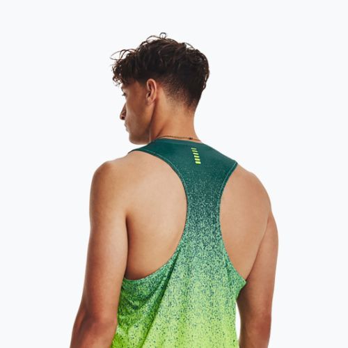 Men's Under Armour Rush Cicada Singlet green running tank top 1377314