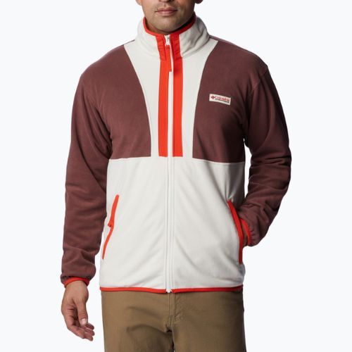 Columbia Back Bowl men's fleece sweatshirt maroon and beige 1890764640
