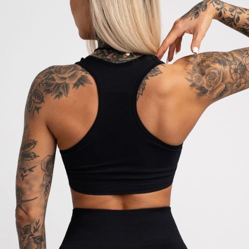 Gym Glamour Compress Black 458 fitness bra