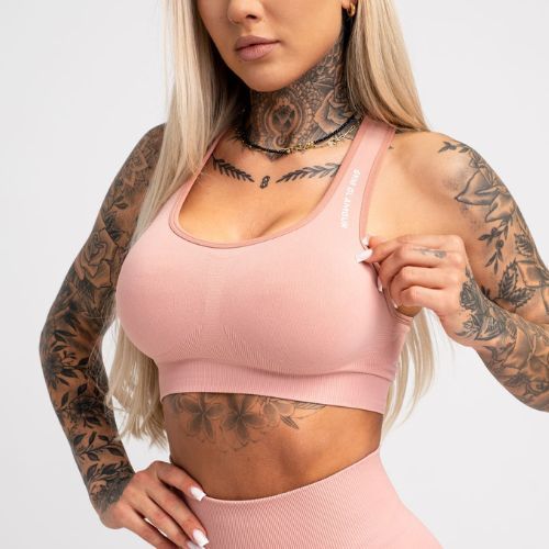 Gym Glamour Compress Rose Tan 462 fitness bra