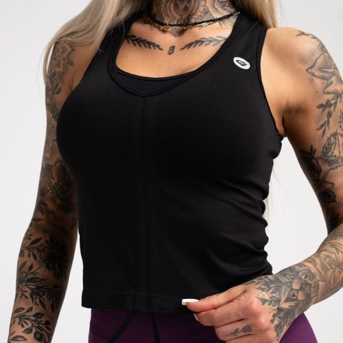 Women's workout top Gym Glamour Pull-on Black 445