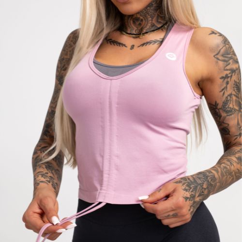 Women's workout top Gym Glamour Drawstring Pink 447