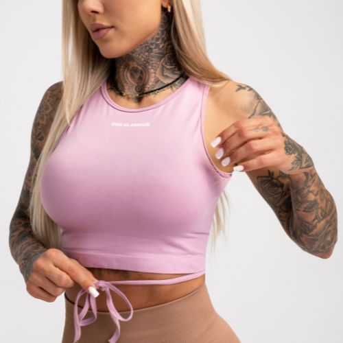 Women's workout top Gym Glamour Tied Pink 442